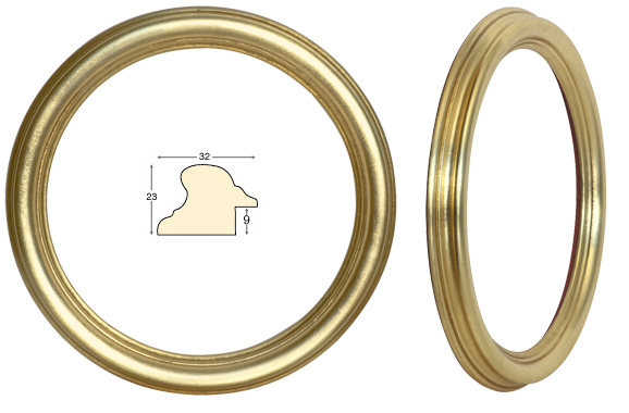 Round frames, gold - diameter 24 cm