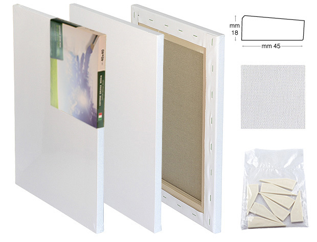 Stretched canvas: cotton, fine-grained cm 70x100