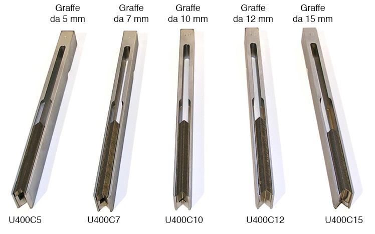 Channel magazine for 10 mm wedges for U400