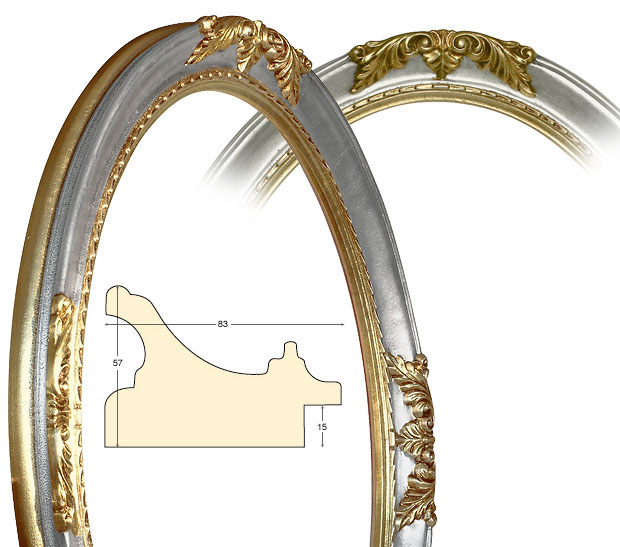 Oval frames, decorated - 60x80 cm
