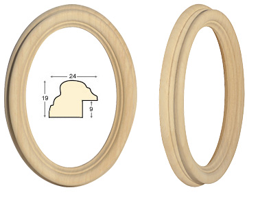 Oval frames, plain - 10x15 cm