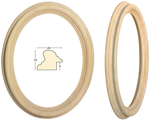 Oval frames, plain - 13x18 cm