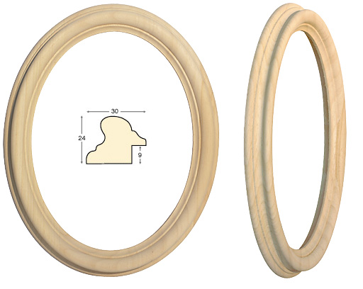 Oval frames, plain - 18x24 cm
