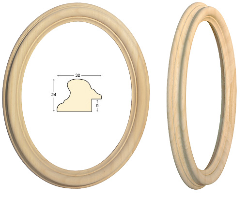 Oval frames, plain - 20x25 cm