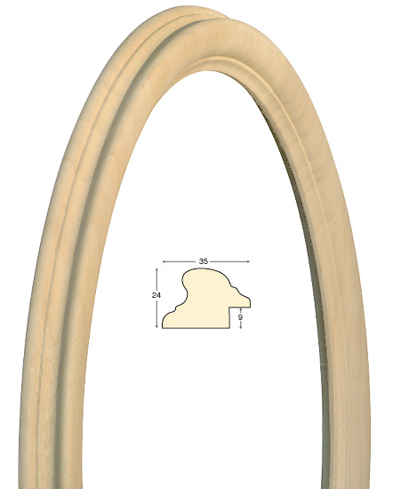 Oval frames, plain - 28x35 cm