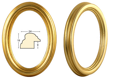 Oval frames, gold - 7x9 cm