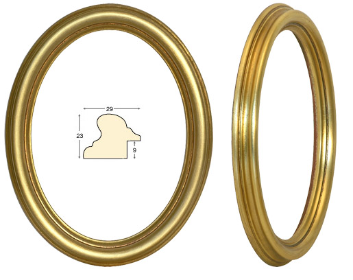 Oval frames, gold - 13x18 cm