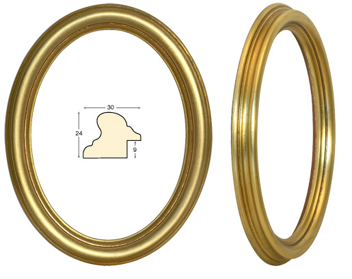 Oval frames, gold - 18x24 cm