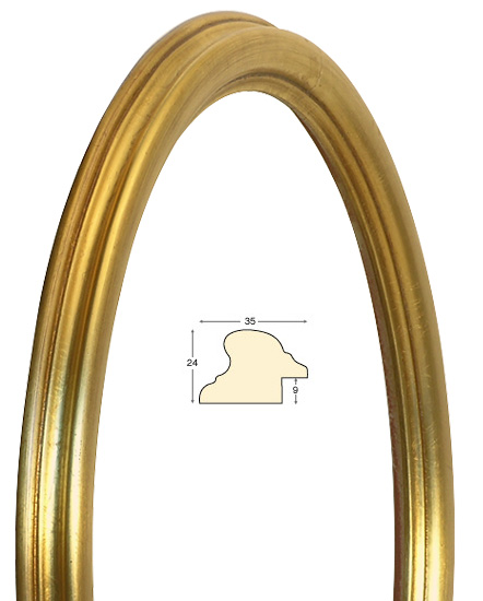 Oval frames, gold - 28x35 cm