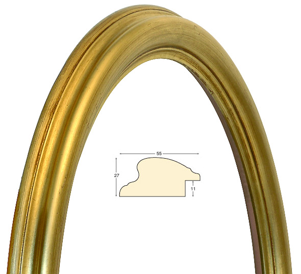 Oval frames, gold - 60x80 cm