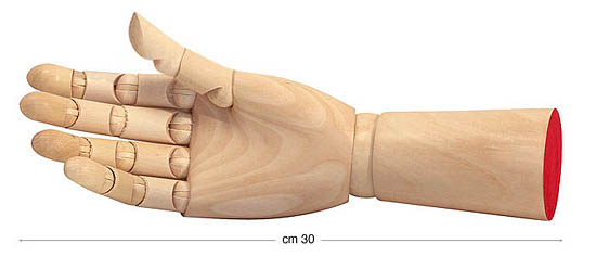 Right hand in wood - 30 cm