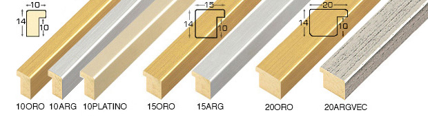 Complete set of corner samples of moulding 15 (6 pieces)