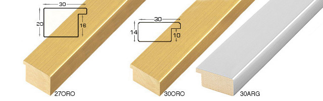 Complete set of corner samples of moulding 27 (2 pieces)