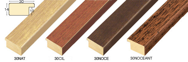 Moulding ayous, width 30mm height 14 - natural wood