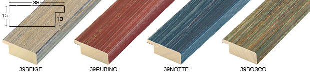 Complete set of corner samples of moulding 39 (5 pieces)