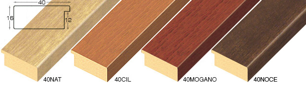 Moulding ayous, width 40mm height 16 - natural wood