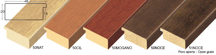 Complete set of corner samples of moulding 50-51 (6 pieces)