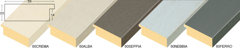 Corner sample of moulding 60CREMA