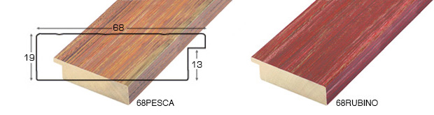 Moulding ayous 68mm - mottled, peach finish (mt 9)