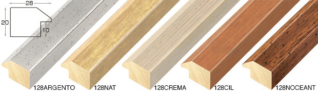 Complete set of corner samples of moulding 128 (4 pieces)