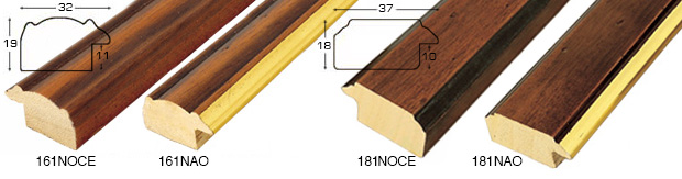 Complete set of corner samples of moulding 161 (2 pieces)