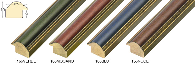 Complete set of corner samples of moulding 166 (4 pieces)