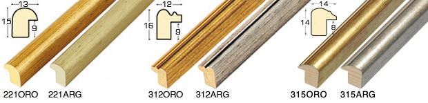 Corner sample of moulding 221ORO