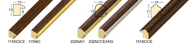 Moulding kotò width 15mm - walnut