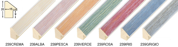 Complete set of corner samples of moulding 239 (7 pieces)