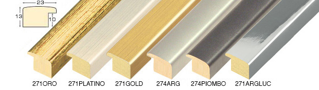 Moulding ayous, width 23mm height 13 - striped gold