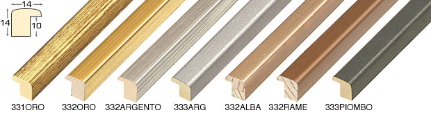 Complete set of corner samples of moulding 331332-333 (7 pieces)