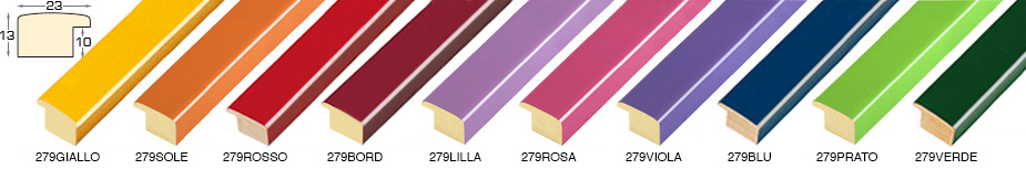 Complete set of corner samples of moulding 279 (10 pieces)