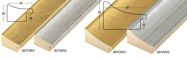 Complete set of corner samples of moulding 407 (4 pieces)