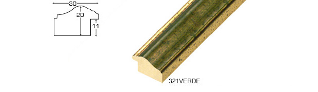 Complete set of corner samples of moulding 321-521 (2 pieces)