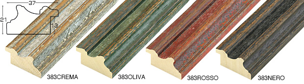 Complete set of corner samples of moulding 383 (4 pieces)