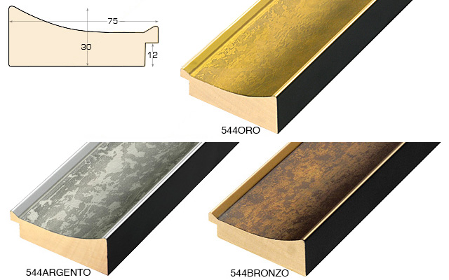 Moulding ayous width 75mm Height 20, gold, gold finish