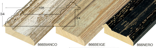 Moulding ayous - Width 105mm Height 34 - whitish