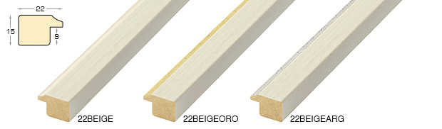 Liner finger-jointed pine - Width 22mm Height 15 - beige