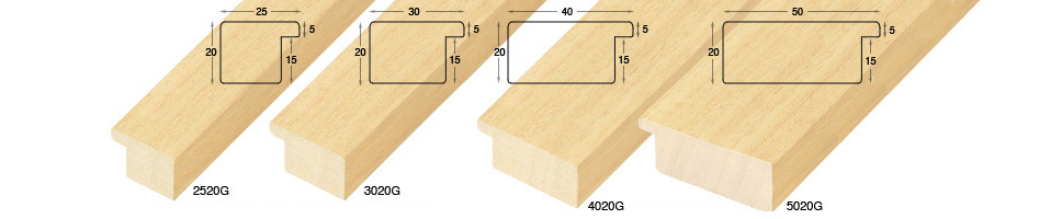 Moulding ayous, width 15mm, height 20mm, bare timber