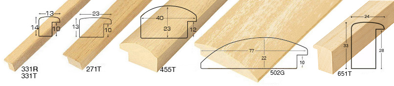 Moulding ramin, width 13mm, height 14 - bare timber
