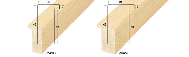 Moulding ayous, width 15mm height 45mm - bare timber