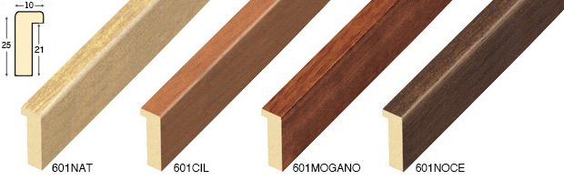 Moulding ayous, width 10mm, height 25mm - natural wood