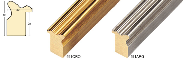 Moulding ayous, width 30mm, height 40 - gold