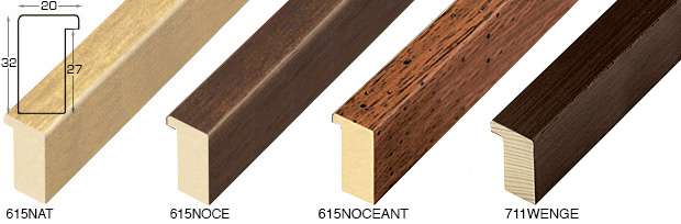 Moulding ayous, width 20mm, height 32 - natural timber