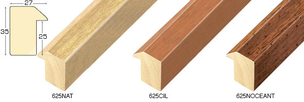 Moulding ayous, width 27mm height 35 - natural timber