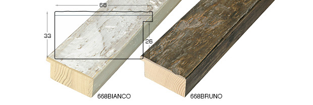 Moulding finger-jointed fir Width 68mm - White