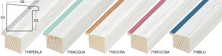 Complete set of corner samples of moulding 716 (6 pieces)