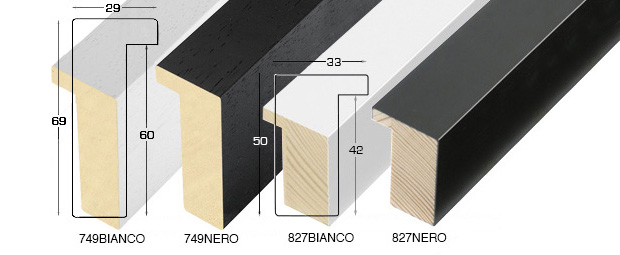 Corner sample of moulding 749BIANCO