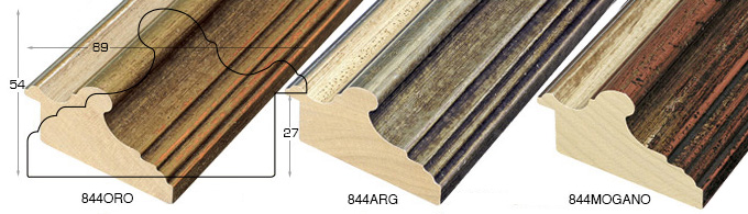 Complete set of corner samples of moulding 844 (4 pieces)