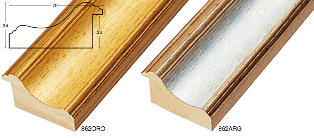 Complete set of corner samples of moulding 862 (2 pieces)